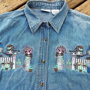 Cottagecore denim button down